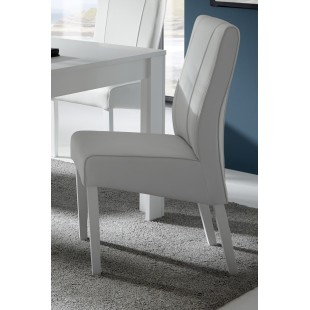 Włoskie krzesło SPINEL biały /dąb koniak