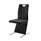 Krzesło Image - Ekoskóra czarna