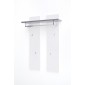 Panel ścienny biały + półka optyka betonu MALTA  91/25/135 cm
