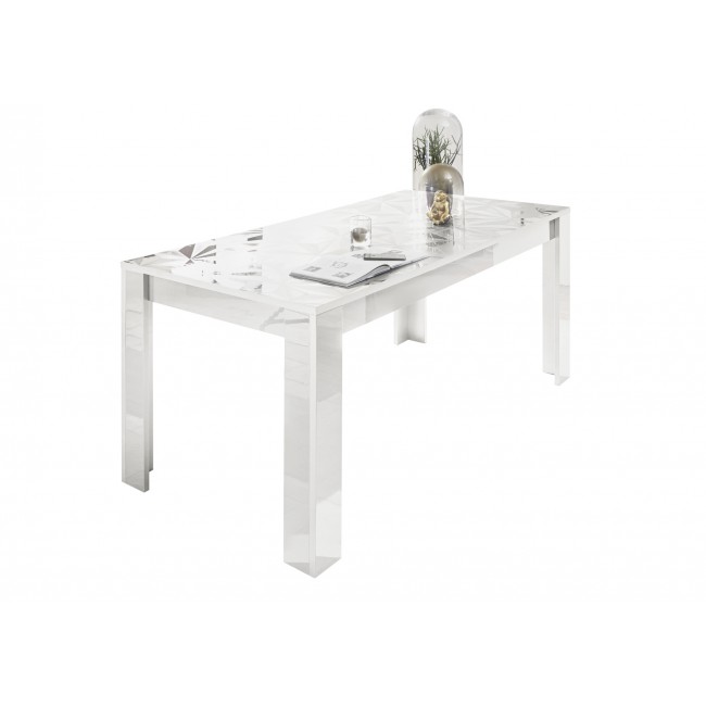 Stół z możliwością przedłużenia PRYZMAT biały 180/90/79 cm