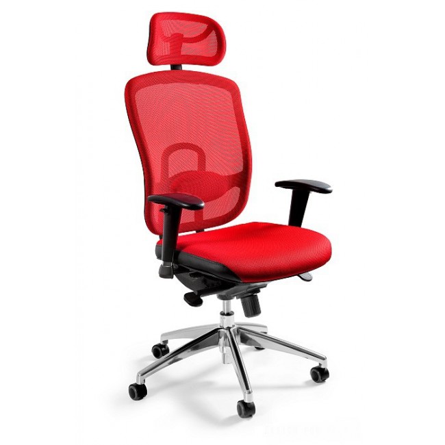 Fotel biurowy  dla wymagających WIP czerwony