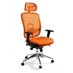 Fotel biurowy  dla wymagających WIKTOR pomarańczowy