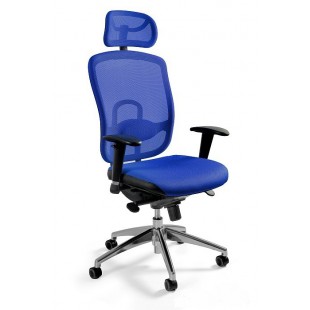 Fotel biurowy  dla wymagających WIKTOR niebieski