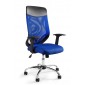 Fotel biurowy MIKROBI PLUS niebieski