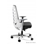 Fotel biurowy NELLY M biały tkanina lub skóra