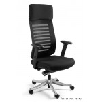 Fotel biurowy VALEO czarny tkanina + siatka