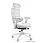 Szary fotel biurowy  ergonomiczy TECHNIC  biały