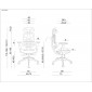 Szary fotel biurowy  ergonomiczy TECHNIC  biały