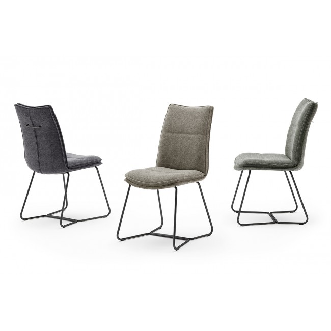OPTON S krzesło  tkanina trzy kolory, stelaż metal czarny mat