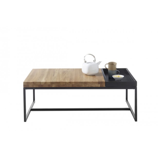 LUBAN stolik kawowy drewno dębowe 107/65/38 cm