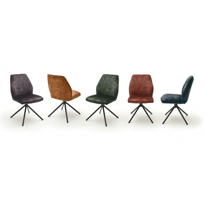 OKTAWA krzesło nogi lakier czarny mat, cztery kolory tkaniny welur