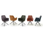 OKTAWA krzesło z podłokietnikiem, cztery kolory tkaniny welur
