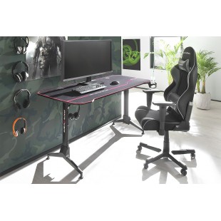 REJS 6 biurko gamingowe regulowane w optyce karbonu blat 160/60 cm