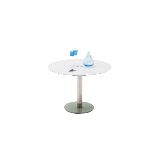 FALKON stół ze szklanym blatem biały/taupe 100 cm