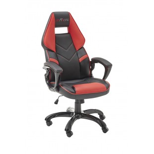 Fotel dla gracza EMIL 1 ekoskóra czarno-czerwona