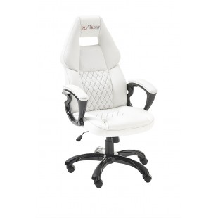 Fotel dla gracza EMIL 2 ekoskóra biała