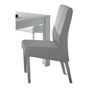 Włoskie krzesło SPINEL biały /dąb koniak