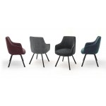 Krzesło SELLO czarny mat, obrót siedziska (180°)  siedzisko sprężyny kieszeniowe, tkanina szelinowa