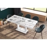 KWADRA stół rozkładany marmur 120-170/75/80 cm