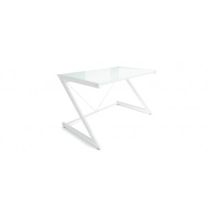 Nowoczesne biurko szklane DODO 122cm - białe